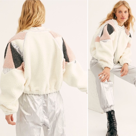 Free People Taurus Plush Color Blocked Jacket - Picture 3 of 10